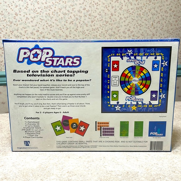BNWT VINTAGE POP STARS BOARD GAME BY IMAGINATION ENTERTAINMENT - Picture 3 of 6